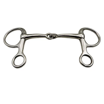 

Training Equipment Snaffle Bit Equestrian Supplies Outdoor Solid Jointed Stainless Steel Dee Half Cheek Horse Riding Racing