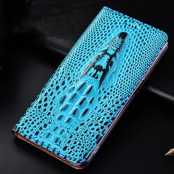 

for MEIZU 16 TH Flip Genuine Leather 3D Crocodile pattern Soft Silicon Back Cover for Meizu 16th case meizu 16 th Coque