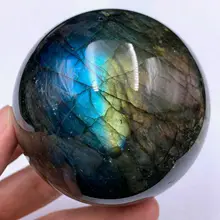 Natural Labradorite Quartz Moonlight Crystal Ball Stone Healing 1pcs