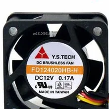 Для Y. S. TECH FD124020HB-H DC 12V 0.17A 3-жильный 40x40x20 мм Сервер охлаждающий вентилятор