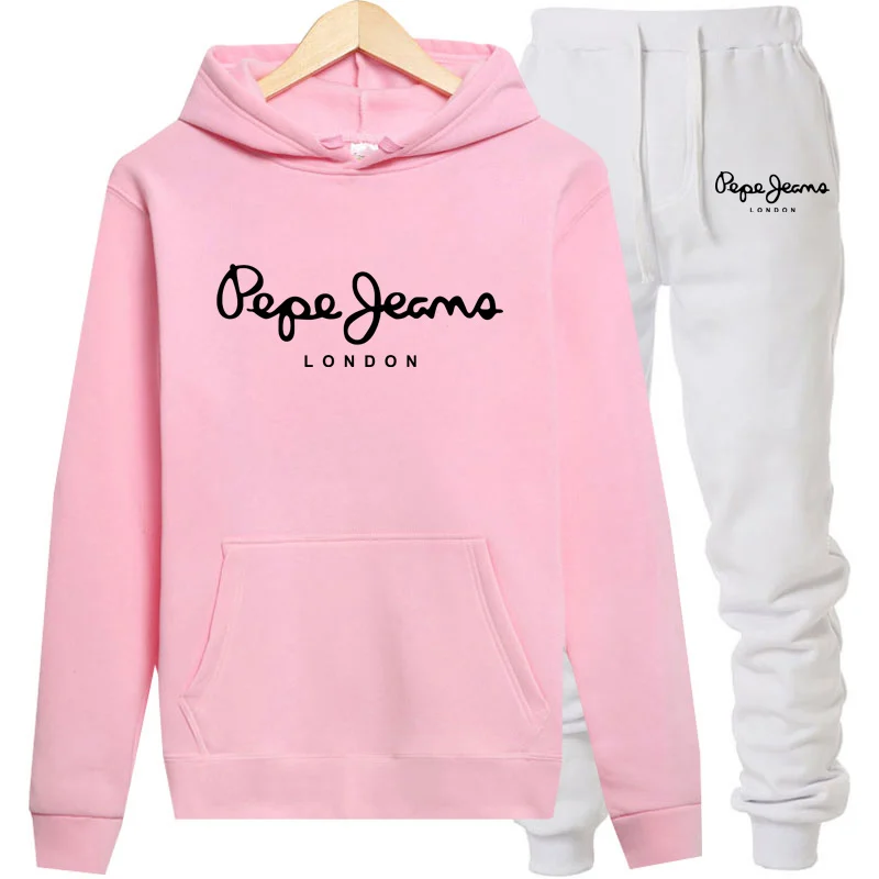 Женский спортивный костюм из 2 предметов пуловер с капюшоном и брюки женский