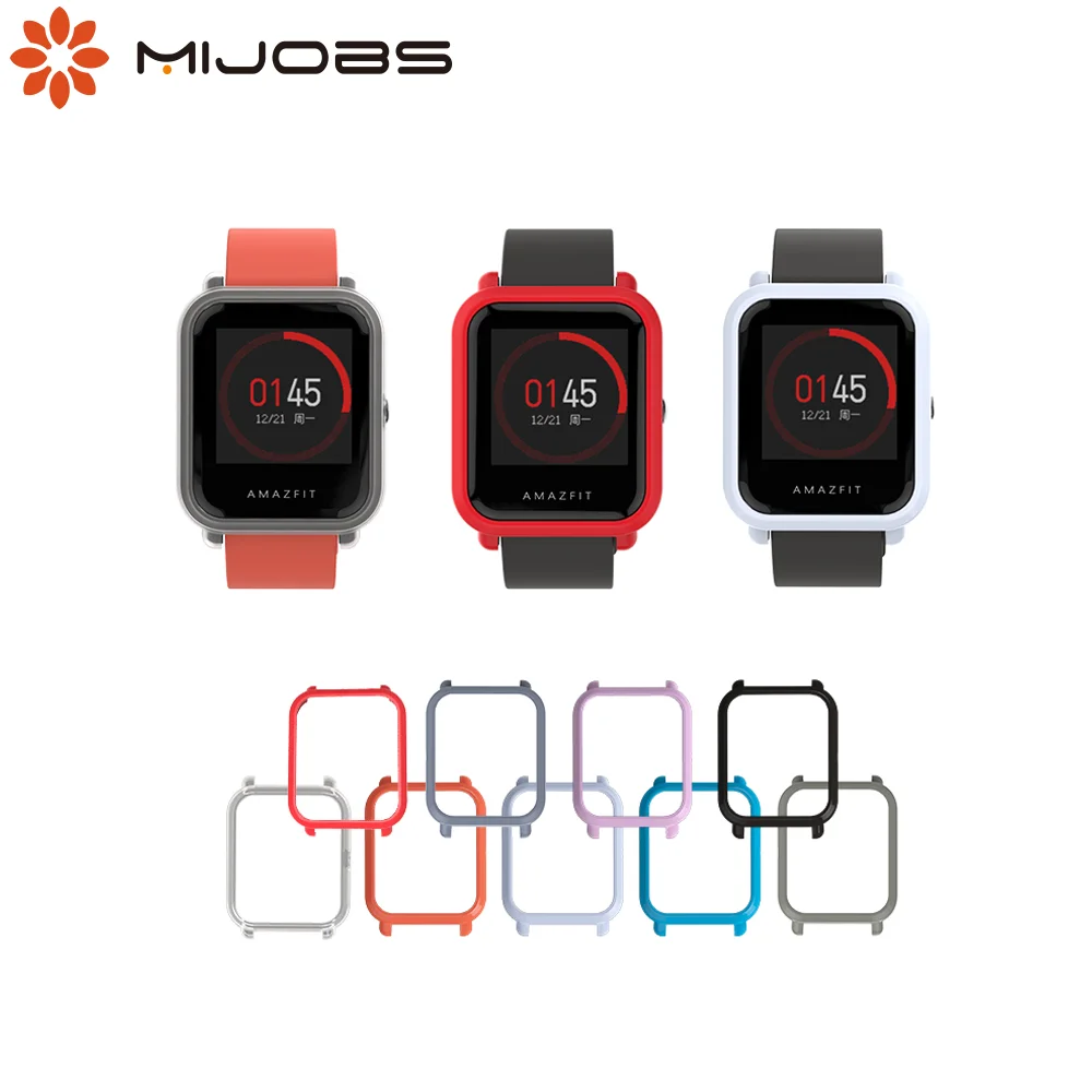 Mijobs Amazfit Protective Case Cover for Xiaomi Huami Bip BIT PACE Lite Youth Smart watch Strap Plastic PC Shell