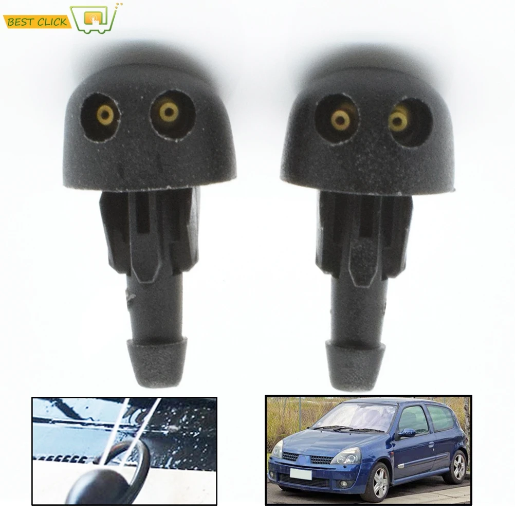 Misima OE #7700413545 2 шт передний стеклоочиститель Форсунка для Renault Clio 1998 1999 2000 2001 2002 2003