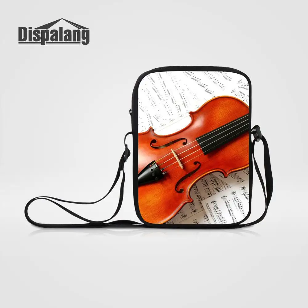 

Dispalang, Женская мини-сумка-мессенджер с принтом скрипки, повседневные дорожные сумки через плечо для девочек, Женская деловая сумка через плечо, школьный портфель для малышей