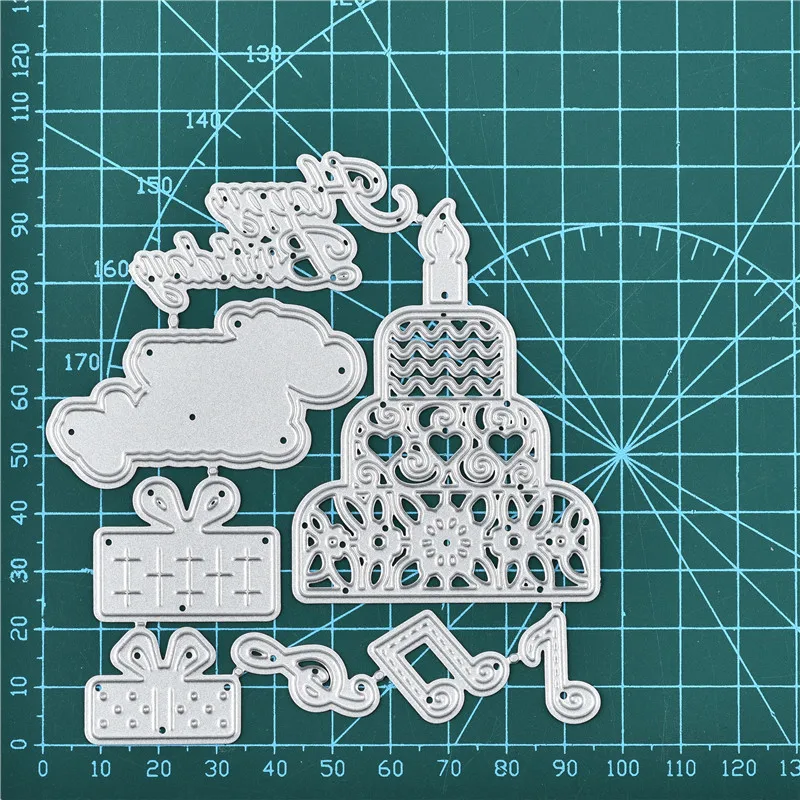 YaMinSanNiO с днем рождения Торты металлические режущие штампы ремесло штампы Скрапбукинг альбом DieCut тиснение трафарет карты изготовление декора