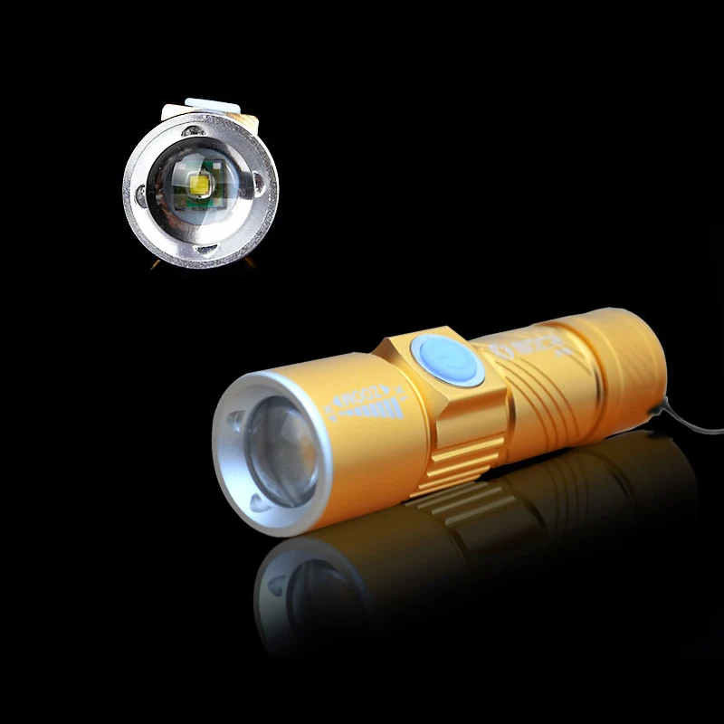 Мини USB зарядное устройство светодиодный фонарик 3 режима зум Тактический COB магнит встроенный аккумулятор открытый SOS/освещение кемпинг фонарь D4