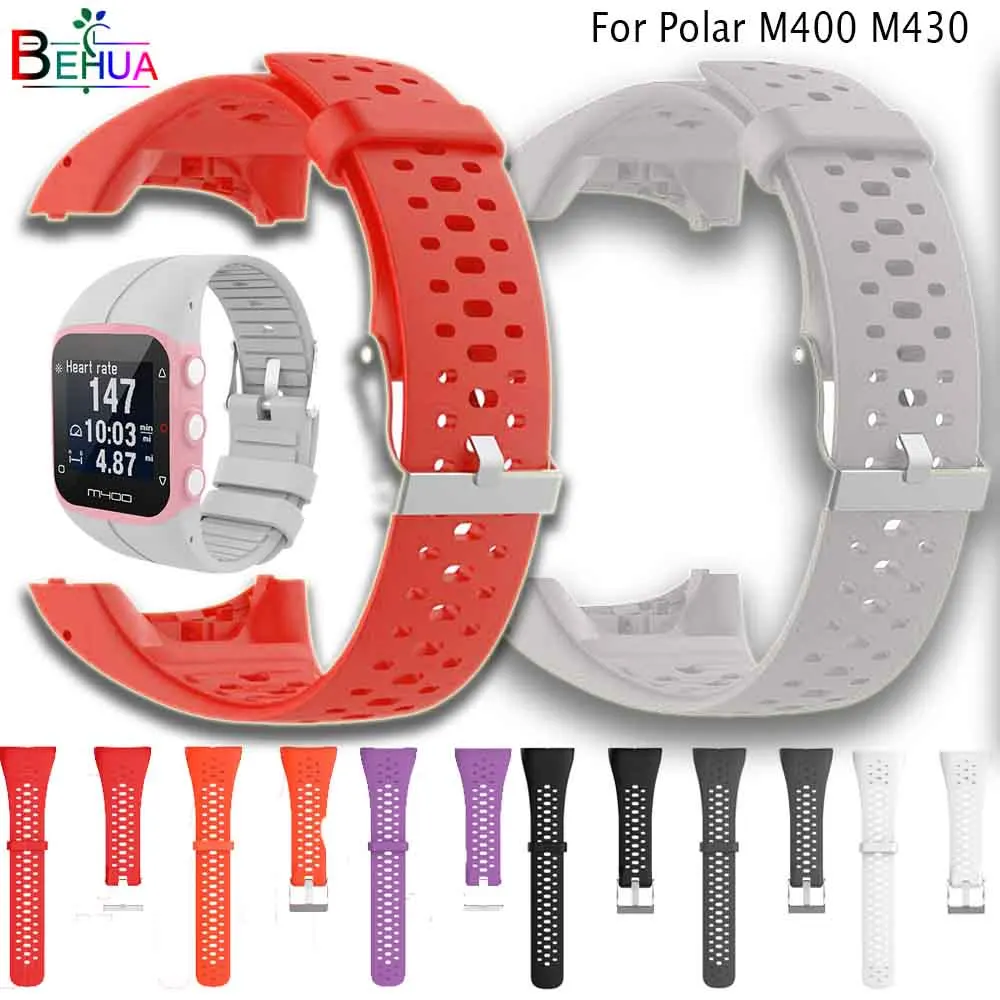 Correa de silicona para reloj Polar M430 M400, pulsera deportiva con GPS,  colorida, resistente al agua, nueva - AliExpress