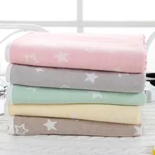 Мягкое детское банное полотенце Пеленальное Одеяло для новорожденных, для сна, газовые банные одеяла, покрытие 60x90 см/80x80 см