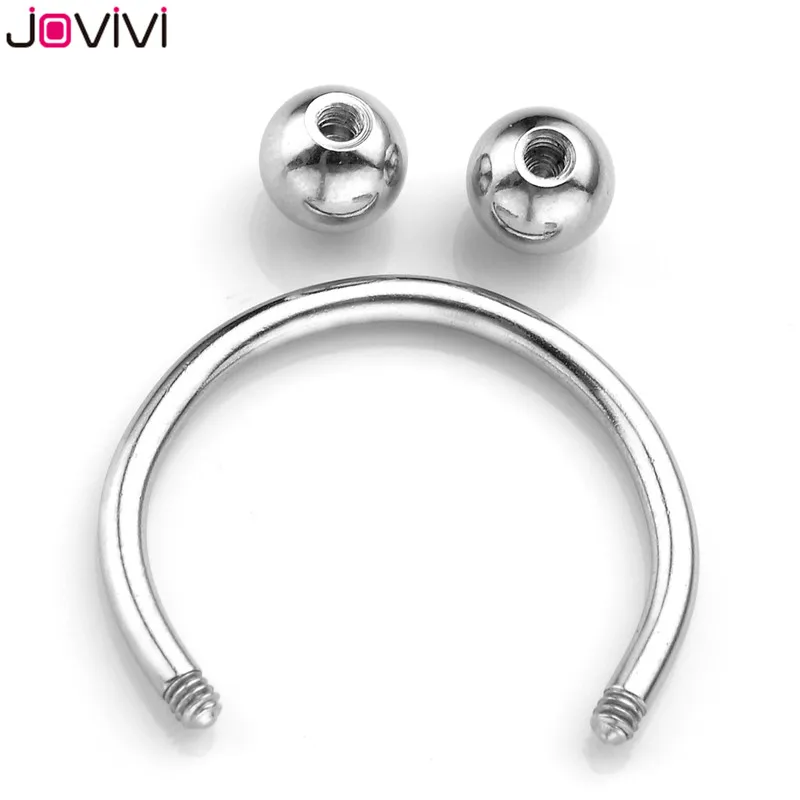 Jovivi Высокое качество 2шт 14Ga(1,6 мм) 5 мм пленочное кольцо с жемчужинами CBR кольцо обруч носовая перегородка тело шпильки сексуальные ювелирные изделия-пирсинг унисекс