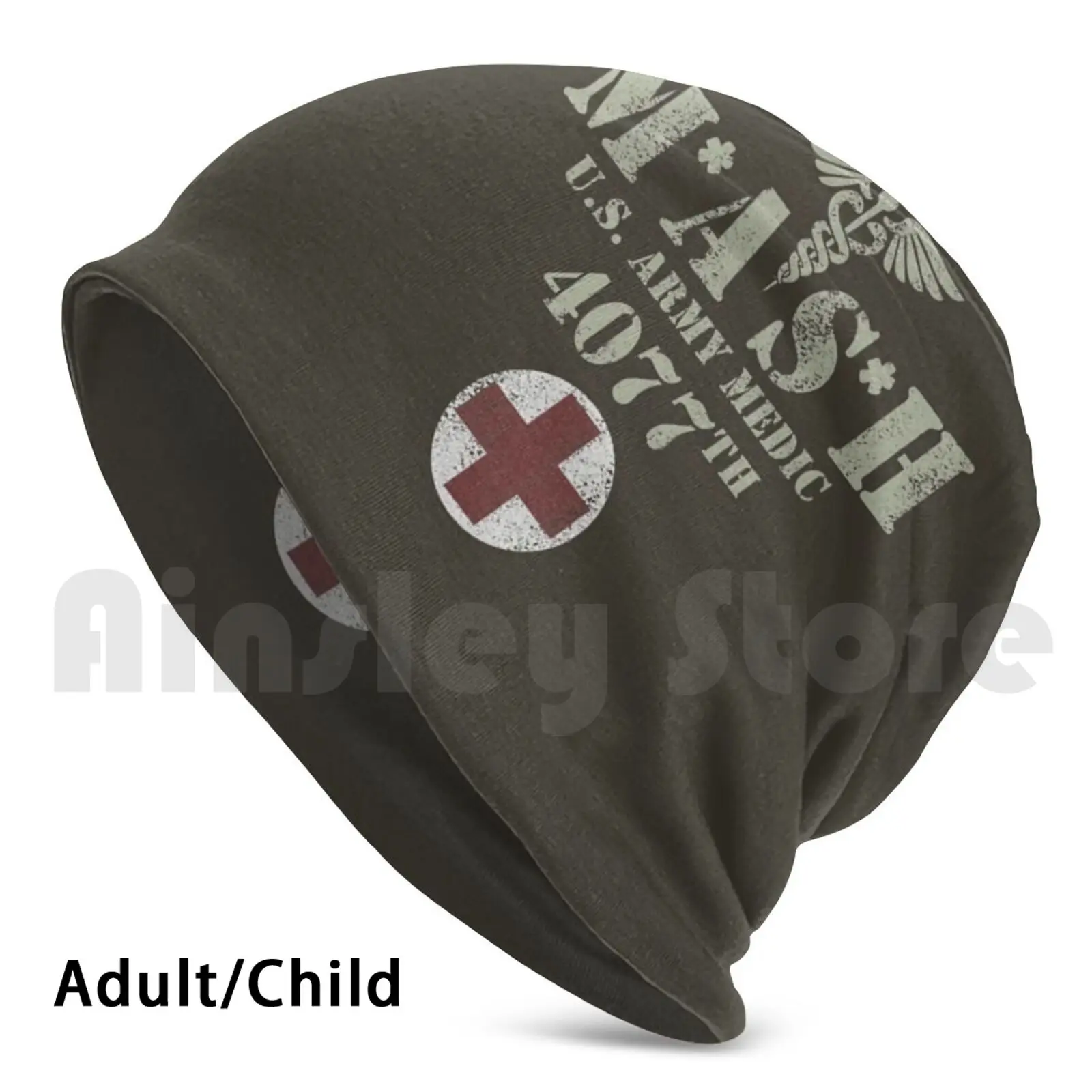 

Mash ( Distressed Design ) Beanie Hedging Cap DIY Print Cushion Mash 4077 4077th Mash 4077 Hawkeye Kinger Alan Alda War