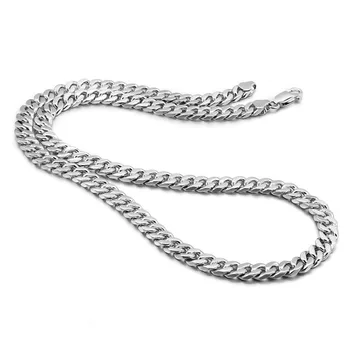 

2020 Fashion Classic silver Chain Necklace Men Solid 925 Silver Long Necklace For Men Chain Jewelry For Men Chain Jewelry