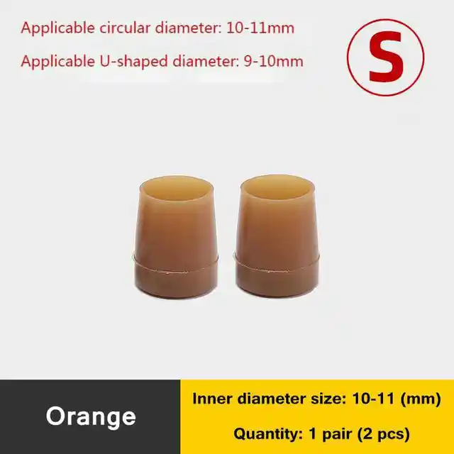 Silencer Heel Protector Round Shape Woman High heels Protective Cover Non-slip Wearable Heel Cover Shockproof Accessories Orange-S