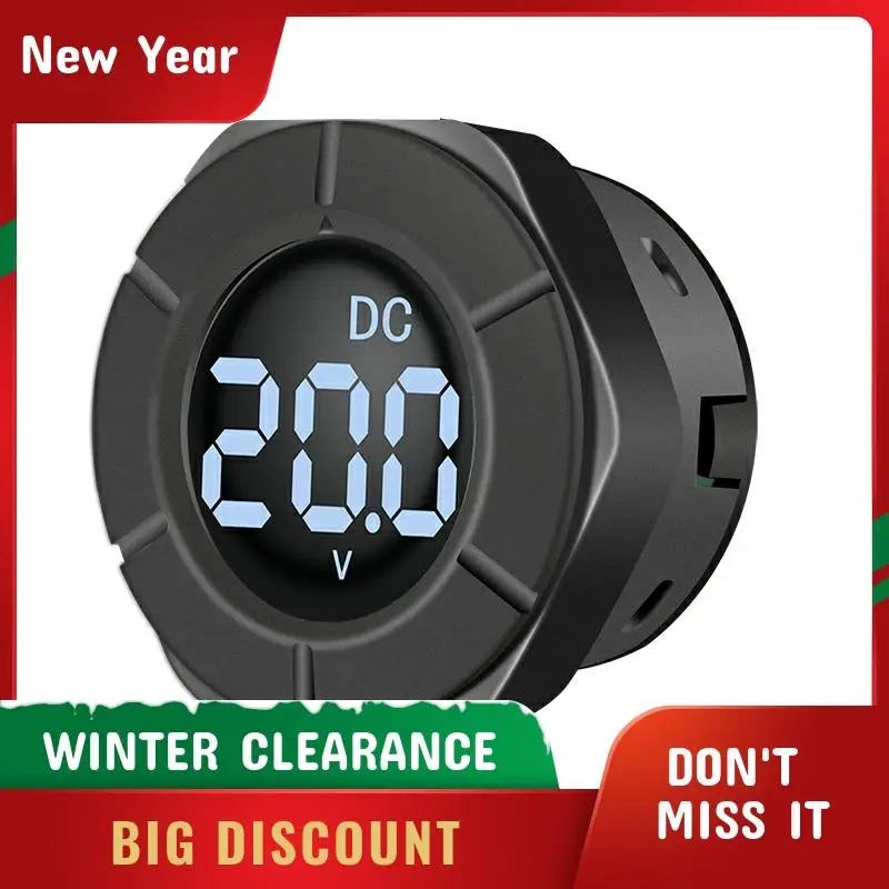 Peacefair Новое поступление цифровой вольтметр постоянного тока круглый ЖК дисплей 0