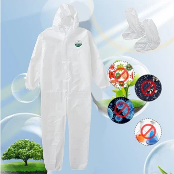 

Raincoat Thickened Waterproof Rain With Shoes Covers Protection Suit Disposable Protective Clothing Antibacterial Dust-proof