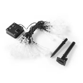 

30 LED Waterproof Water Drop Shaped Fairy Light String with Solar Panel Powered For Outdoor Garden Wedding Decoration