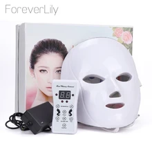 7 цветов светодиодный аппарат для ухода за кожей лица против морщин устройство для удаления акне Красота спа устройство омоложение кожи белый маска для лица