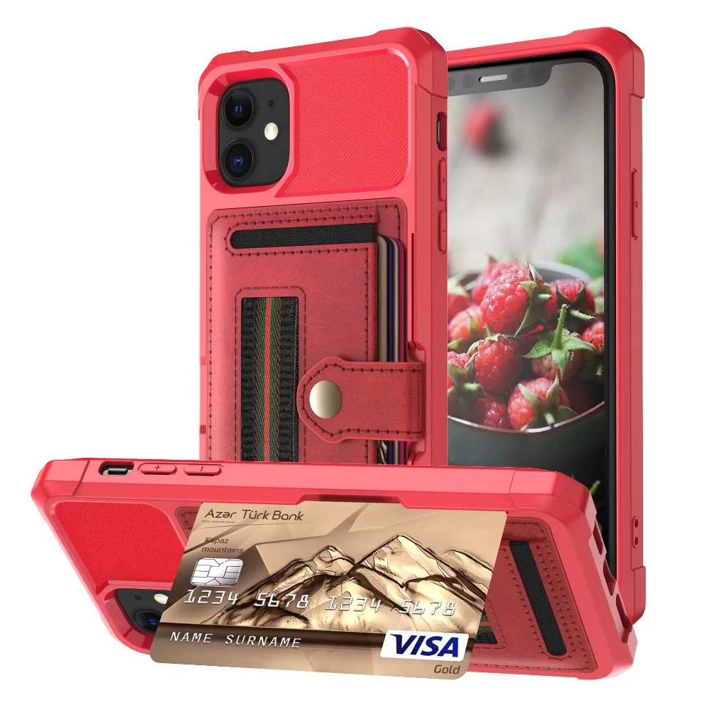 For iPhone 11 Pro Max XS MAX Credit Card Case PU Leather Flip Wallet Cover Holder Hard Back Cover For iPhone XR XS 8 7 6 6S Plus (52)