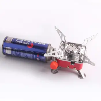 

Stainless Steel Foldable Square Cooking Stove Portable Outdoor Camping Combustor Cooker Cookware Travel Picnic BBQ Gas Furnace