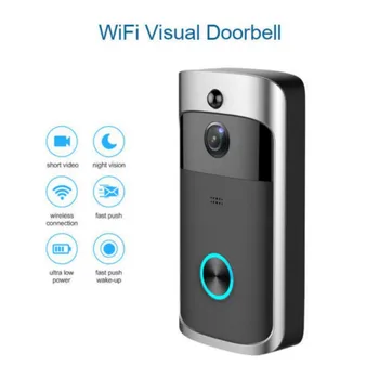 

Smart WiFi Video Doorbell Camera Visual Intercom With Night vision IR Alarm IP Door Bell Wireless Home Security Camera