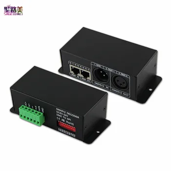 

BC-802 DC5V-24V led DMX512 to SPI(TTL) convertor decoder Output signal 6803/1809/8806/9813/3001/2801 DMX512 Data LED Controller