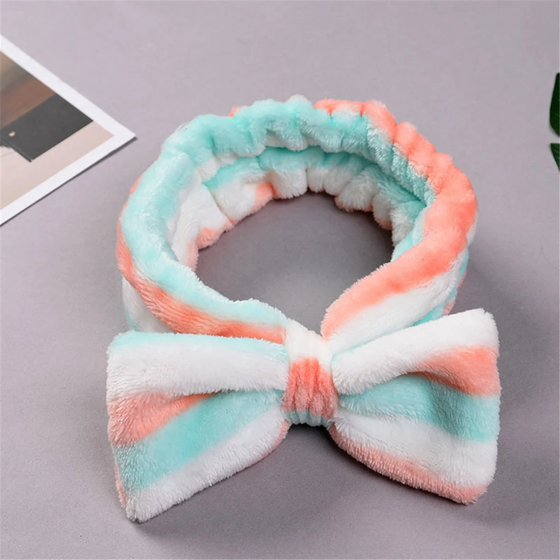 hair clips for women Big Rabbit Ears Coral Fleece Soft Elastic Hairbands SPA Bath Shower Make Up Wash Face headband Hair Band Girls Hair Accessories crocodile hair clips Hair Accessories