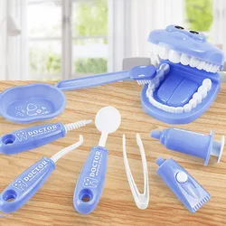 Children Montessori Toys Parent-child Interaction for Girl Boy Dentist Check Teeth Model Doctors Role Play Baby Kid Learinng Toy