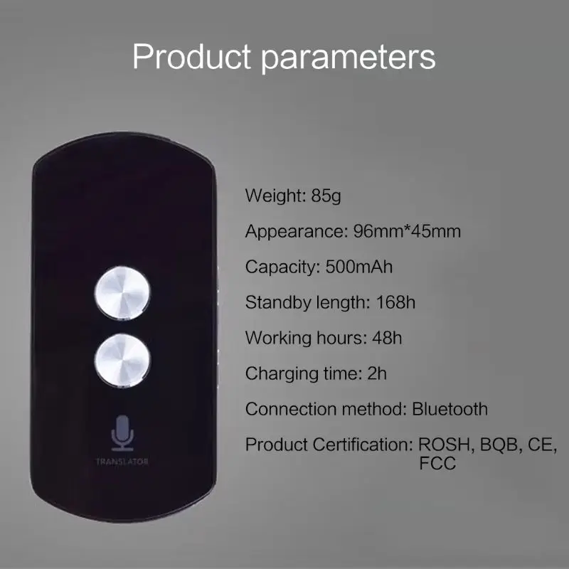 High Quality New YF4 Intelligent Translator 42 Languages Instant Voice Pocket Smart Bluetooth Translation Device