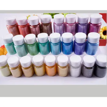 

4 Pcs/set DIY Crystal Epoxy Pearlescent Powder Slim Material Mica Glitter Crystal Mud Filler T8WB