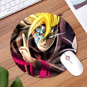 

Big Promotion Uzumaki Naruto Gamer Speed Mice Retail Small Rubber Mousepad Round Mouse Pad 220X220X2MM