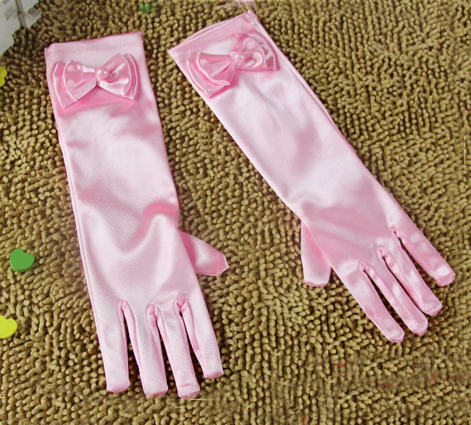 Детские танцевальные перчатки с цветочным принтом для девочек, 3 размера, белые, розовые, красные