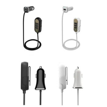 

HQD-Q9T 4-Port Multifunctional Car Charger Back Seat Fast Car Charger 5.8A Universal USB Car Adapter For Smart Phone Tablets New