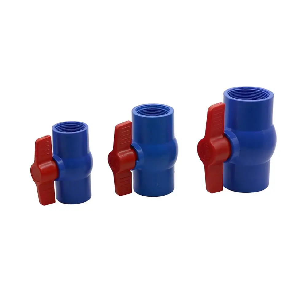 

1Pc Blue PVC Ball Valve DN32-1.25"/DN40-1.5"/DN50-2" Female Thread Garden Waterstop Switch Irrigation Aquarium Tank Pipe Fitting
