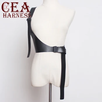 

CEA.HARNESS Pu Leather Strap Belt Irregular Fashion Personality Girdle Tide All-match For Women New Spring Summer Wide Leather
