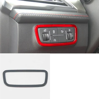 

Lsrtw2017 for Changan Cs75 Car Headlight Switch Frame Trims Chrome Interior Accessories 2018 2019 2020 Carbon Fiber