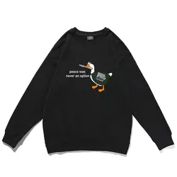 Sudadera con estampado de pato de Attack on Titan para hombre y mujer, ropa para parte superior masculina, informal, suelta