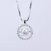 Fashion jewelry 18k White Gold moissanite stone long pendant necklace moissanite diamond jewelry for women wedding nacklace 1