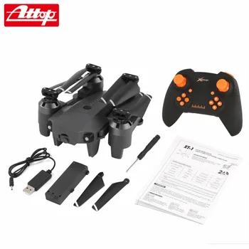 

Attop XT-1 RC Drone Quadcopter 2.4G Altitude Hold Mode Foldable Headless 3D Flip Roll One Key Takeoff/Landing Speed Switch Toys