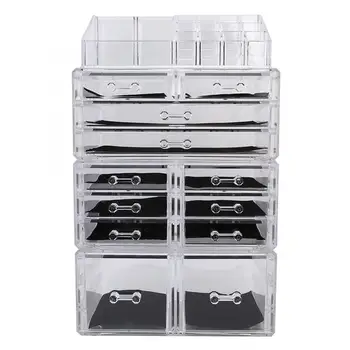 

Nail Art Transparent Acrylic Desktop Nail Art Makeup Storage Case Organizer Storage Box Nail Tools