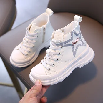 

Autumn Winter Baby Boots Toddler Martin Boots Kids Shoes Boys Girls Snow Boots Girls Boys Plush Fashion Boots Shoes Size 26-36