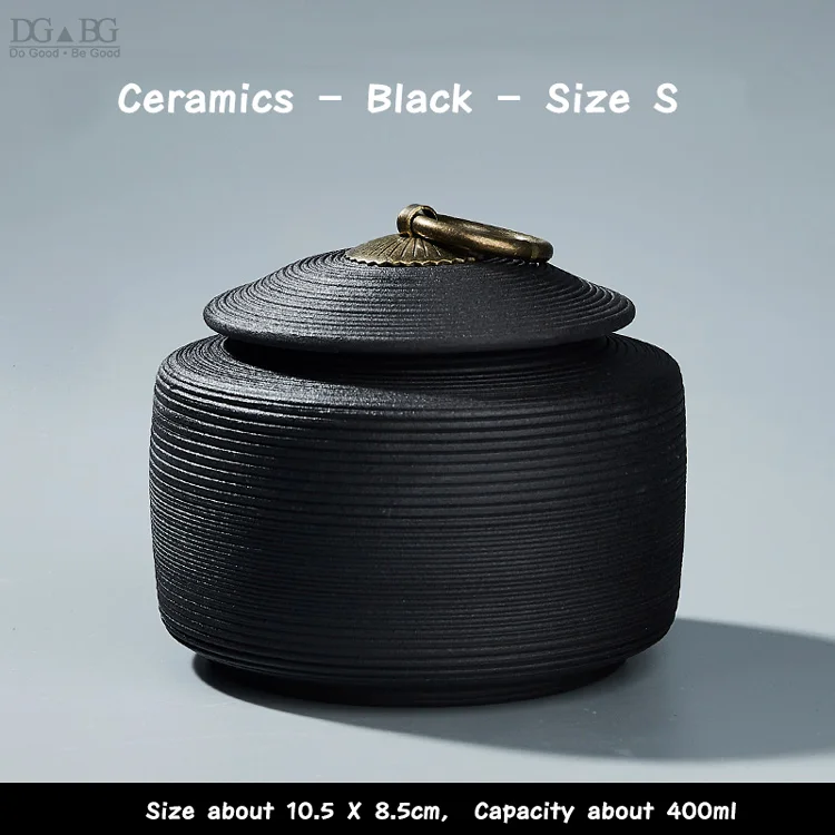 Black Size S Керамические медальоны Светящиеся в темноте Запечатанные кремации похорон пепла Keepsake маленькие домашние животные, собака кошка Мемориал подходит для дома камины погребение - Цвет: Black Size S