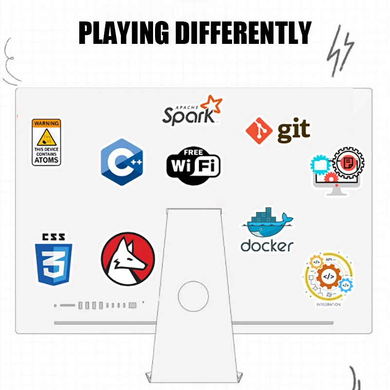 50 шт. для программирования наклейка технология программного обеспечения программы передачи данных наклейки для компьютера для Geek DIY компьютера ноутбука телефона PS4