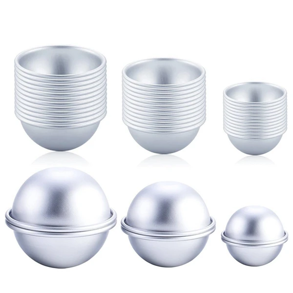 

Bath Bomb Mold, 36 Pieces 3 Size Metal DIY Bath Bomb Kit for Crafting Handmade Spa Bomb Fizzies