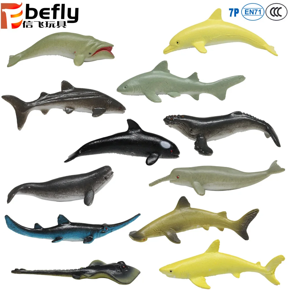 

12-Model All Types of Oceans Model Oceans Animal Set Shark Dolphin Whale Model