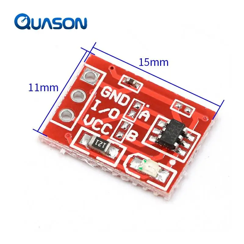 Nuevo TTP223 Módulo de botón táctil Tipo de condensador de canal único auto bloqueo Interruptor táctil sensor para Arduino ► Foto 2/6