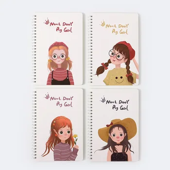 

1PC A5Concise Style Notebook Cute Cartoon Diary Lovely Stationery School Supply Gift For Children 6sheets/120pages Random Color