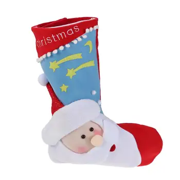 

1pc Christmas Stockings Adorable Santa Claus Gift Bag Xmas Stocking Christmas Tree Hanging Ornaments