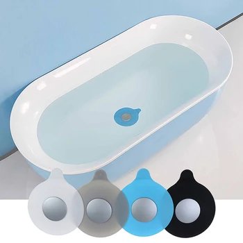 

1pcs Bathtub Drain Stopper Silicone Bath Tub Drain Plug For Bathroom Laundry Kitchen