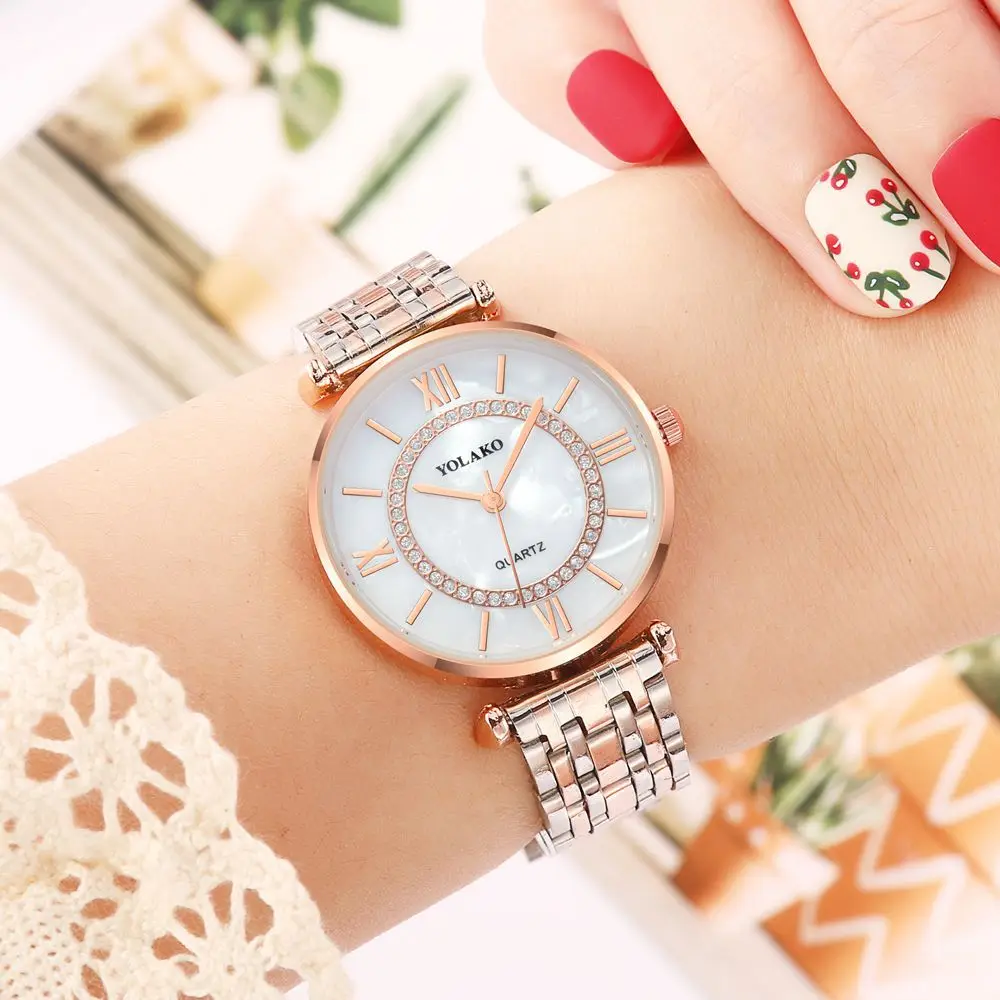 

Luxury Watches Women Watch Stainless Steel Quartz WristWatch Ladies Watch Women's watches Rose Gold Watches Reloj Mujer Clock