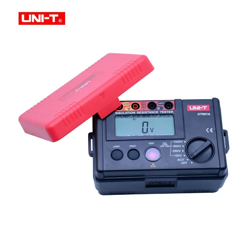 Goedkoop UNI T UT501A Isolatieweerstandstester 100V  1000V Megger Aarde Ground Resistance Meter Megohmmeter 30V ~ 750V Ac Voltmeter