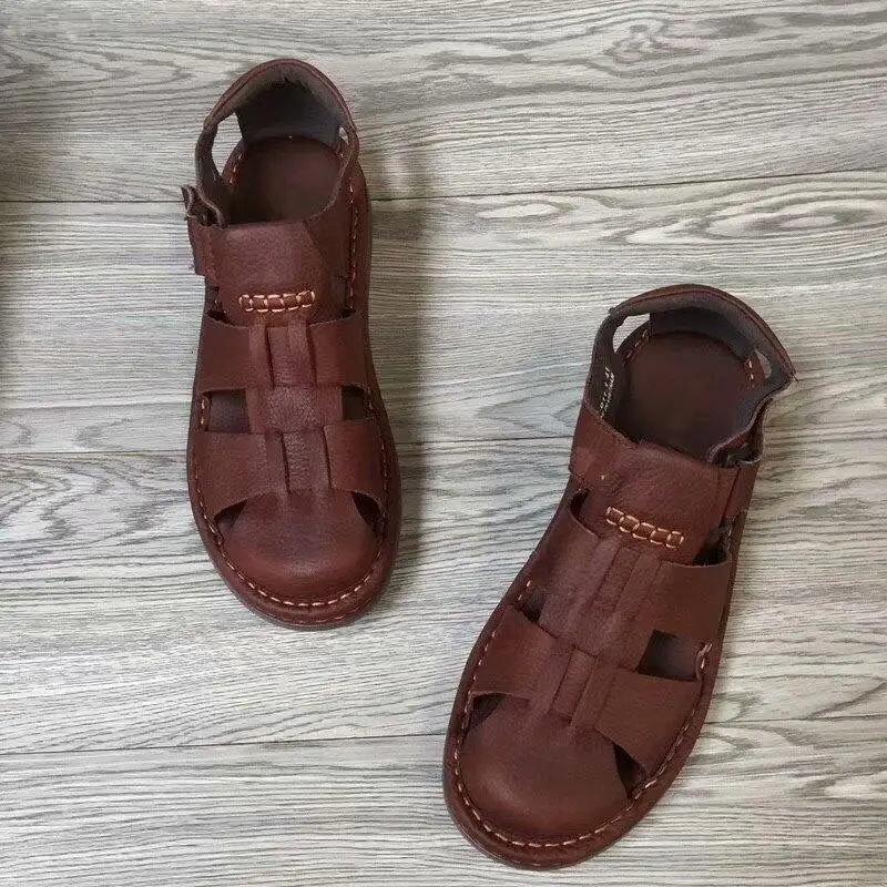 Clark Men's Man Sandals Summer High Quality Leather Soft Outdoor Men Roman